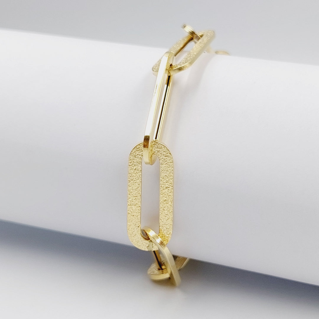 18K Paperclip Bracelet Made of 18K Yellow Gold by Saeed Jewelry-27299