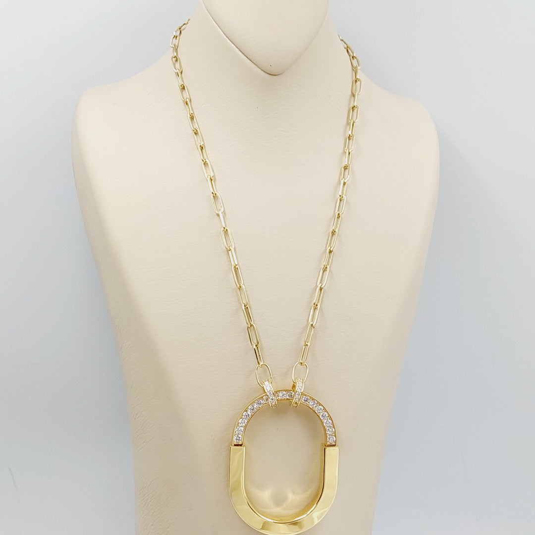 18K Paperclip Necklace Made of 18K Yellow Gold by Saeed Jewelry-27291