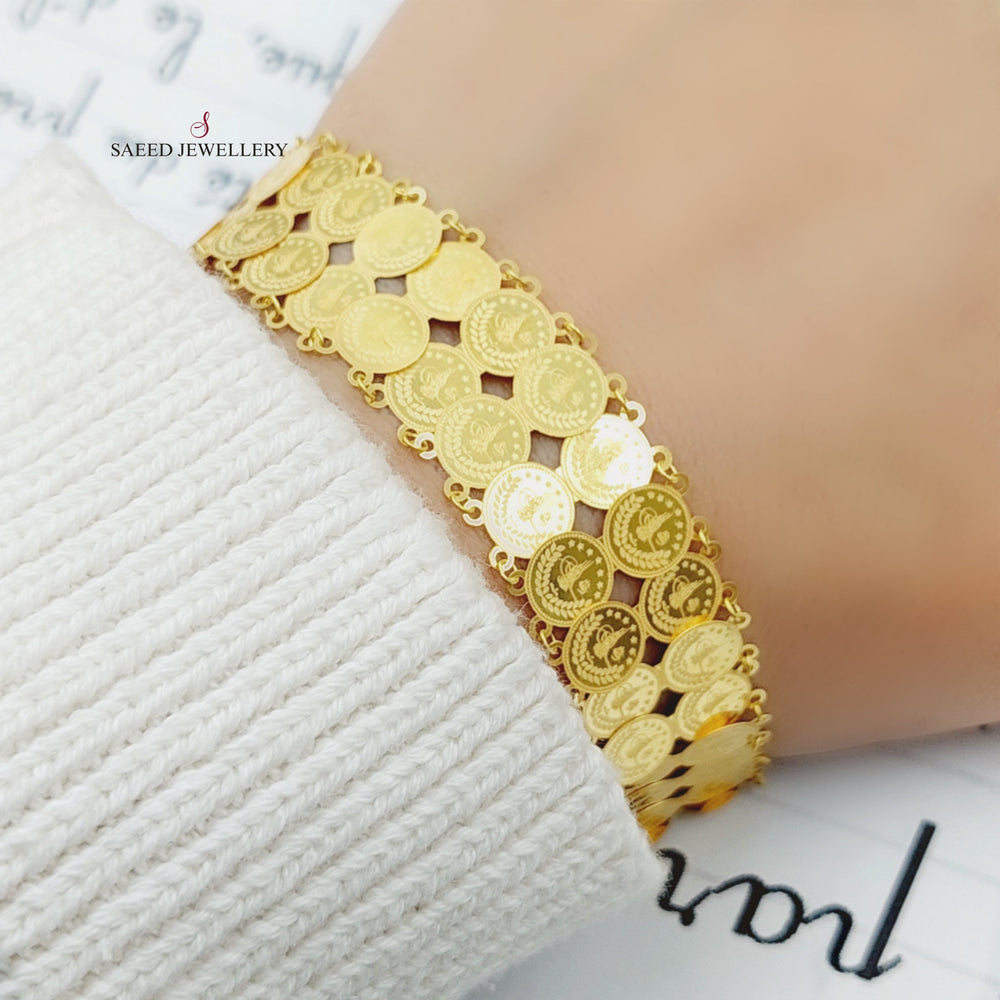 18K Rashadi Bracelets Made of 18K Yellow Gold by Saeed Jewelry-25758