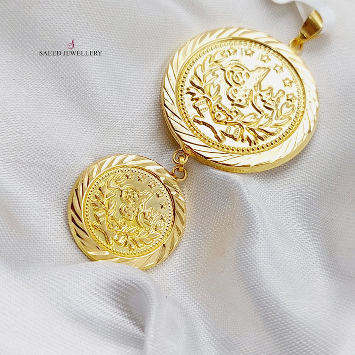 18K Rashadi Pendant Made of 18K Yellow Gold by Saeed Jewelry-تعليقة-رشادي-1