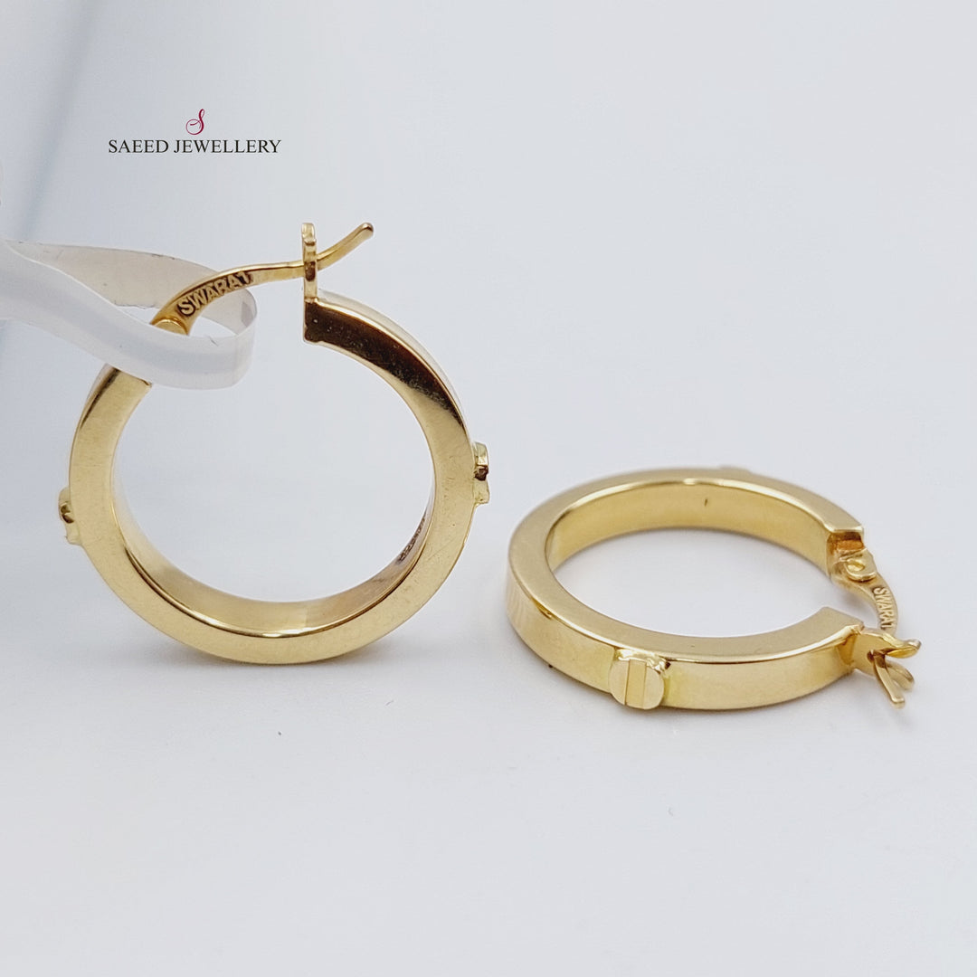 18K Gold Hoop Earrings by Saeed Jewelry - Image 2