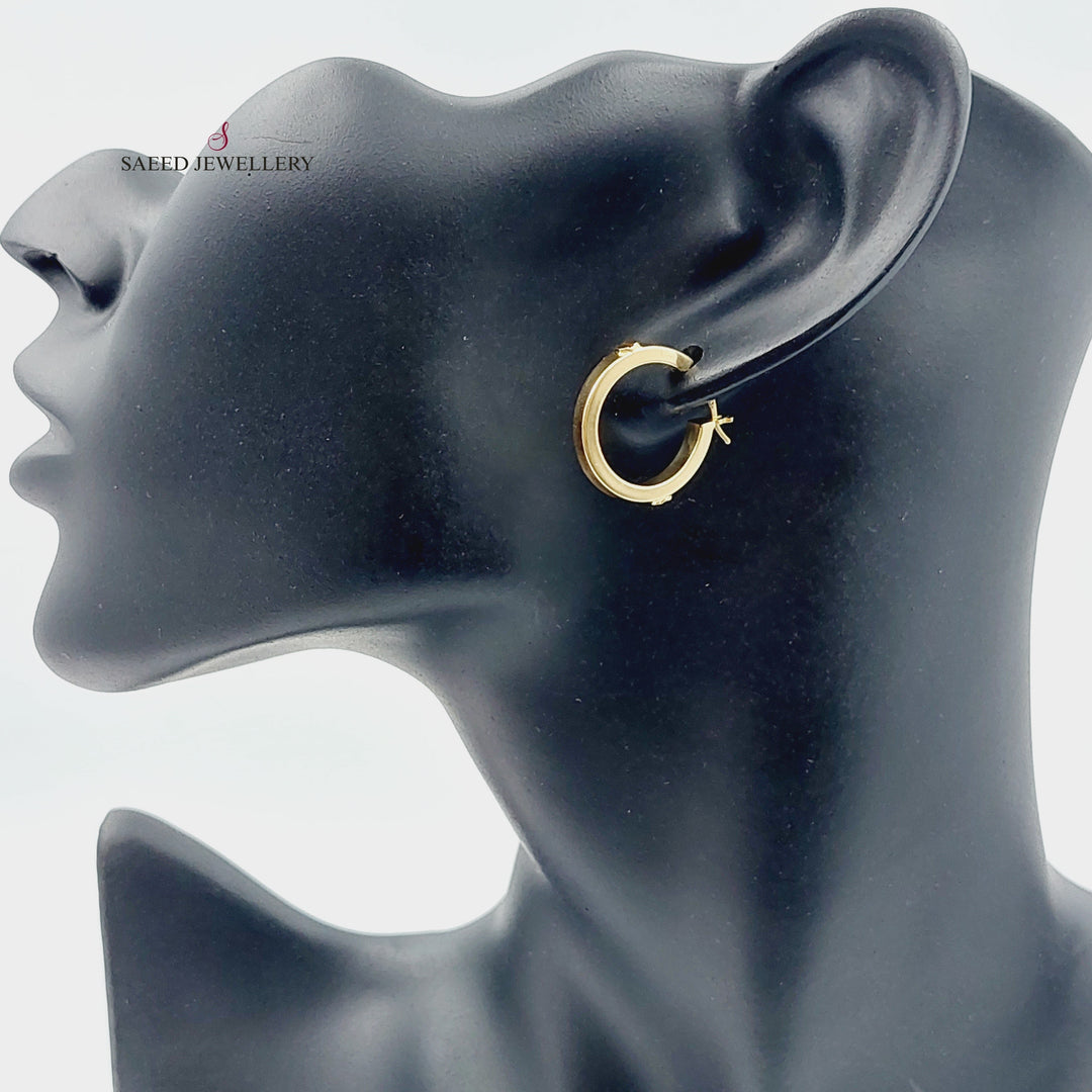 18K Gold Hoop Earrings by Saeed Jewelry - Image 4