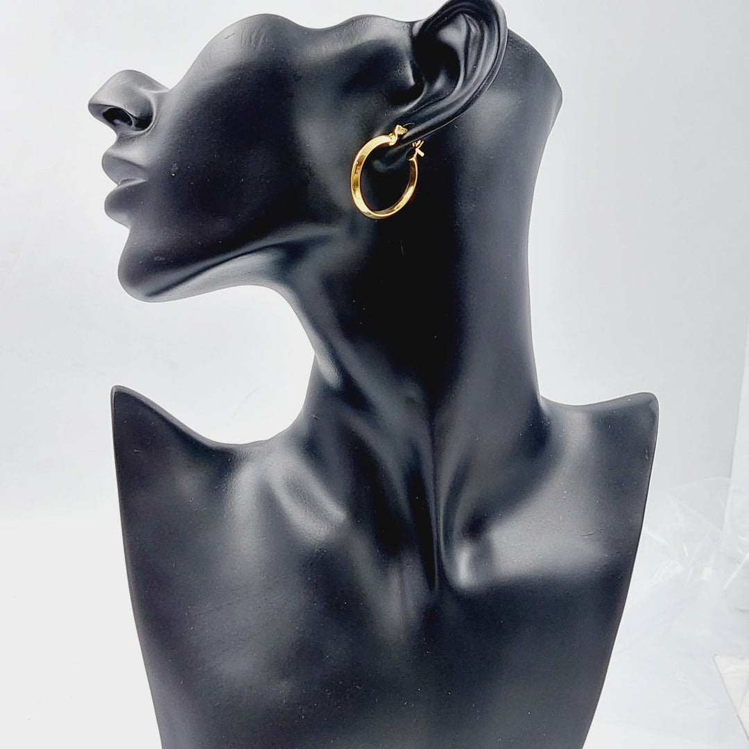 18K Gold Hoop Earrings by Saeed Jewelry - Image 3