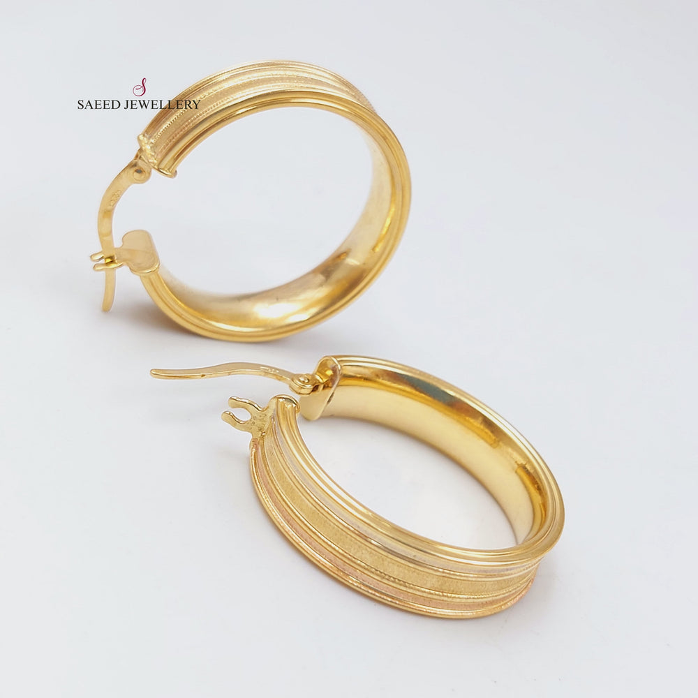 18K Gold Hoop Earrings by Saeed Jewelry - Image 2