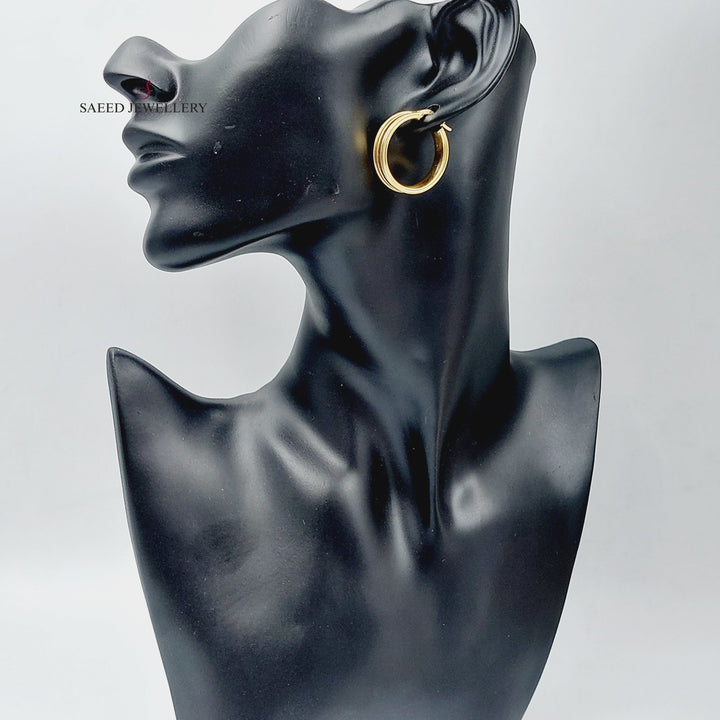 18K Gold Hoop Earrings by Saeed Jewelry - Image 4