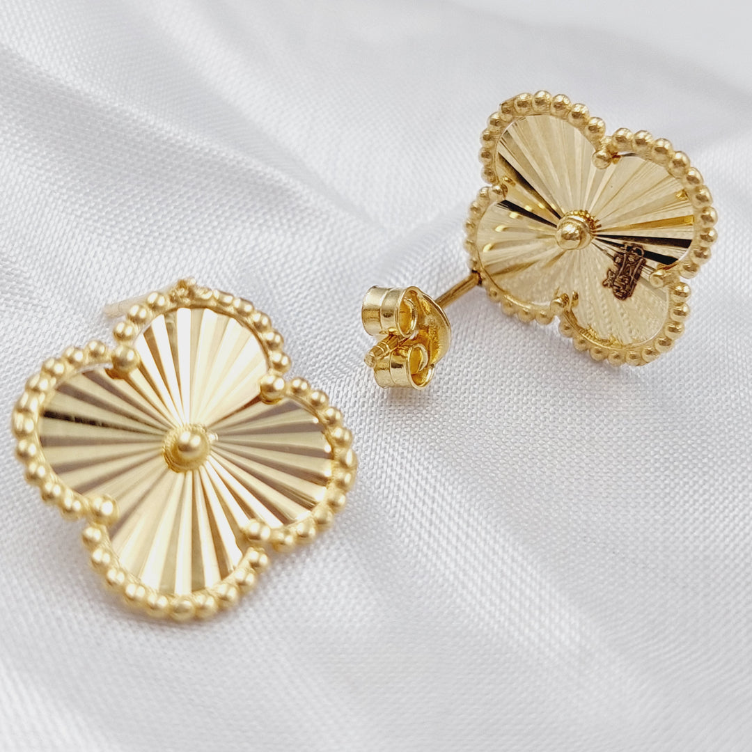 18K Screw Star Earrings Made of 18K Yellow Gold by Saeed Jewelry-25584
