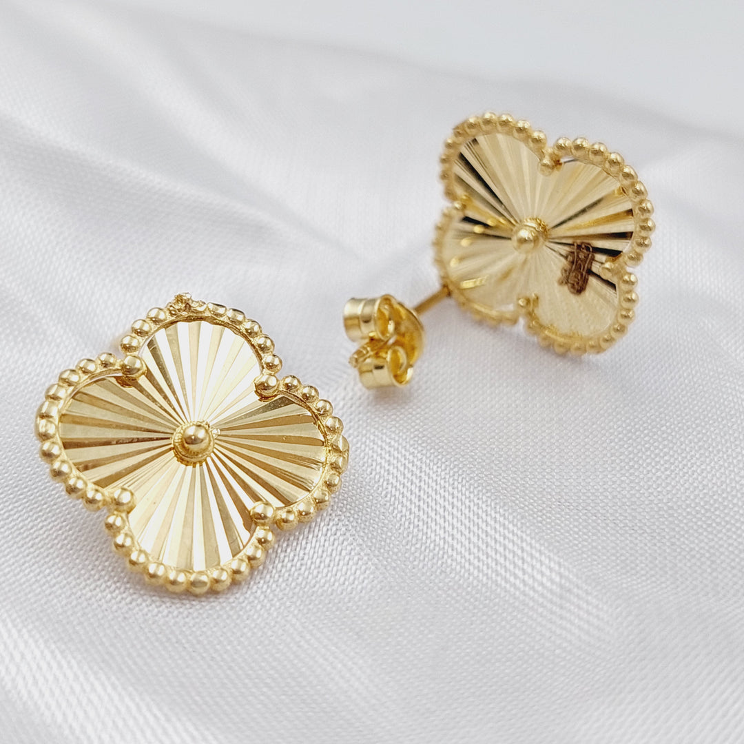 18K Screw Star Earrings Made of 18K Yellow Gold by Saeed Jewelry-25584