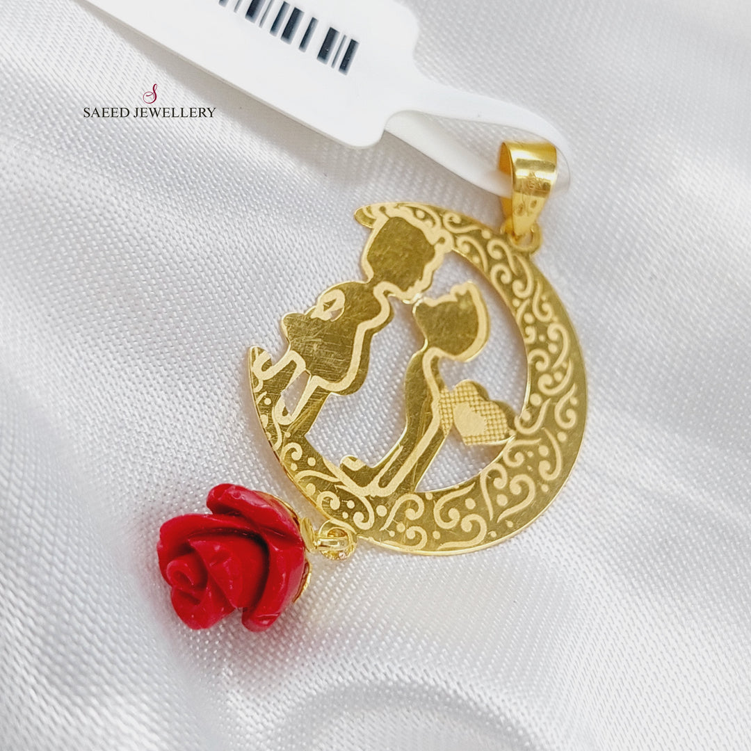 18K Small Pendant Made of 18K Yellow Gold by Saeed Jewelry-20984