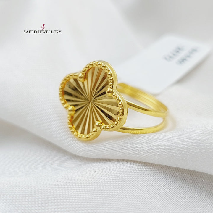 18K Gold 18K Clover Ring by Saeed Jewelry - Image 4