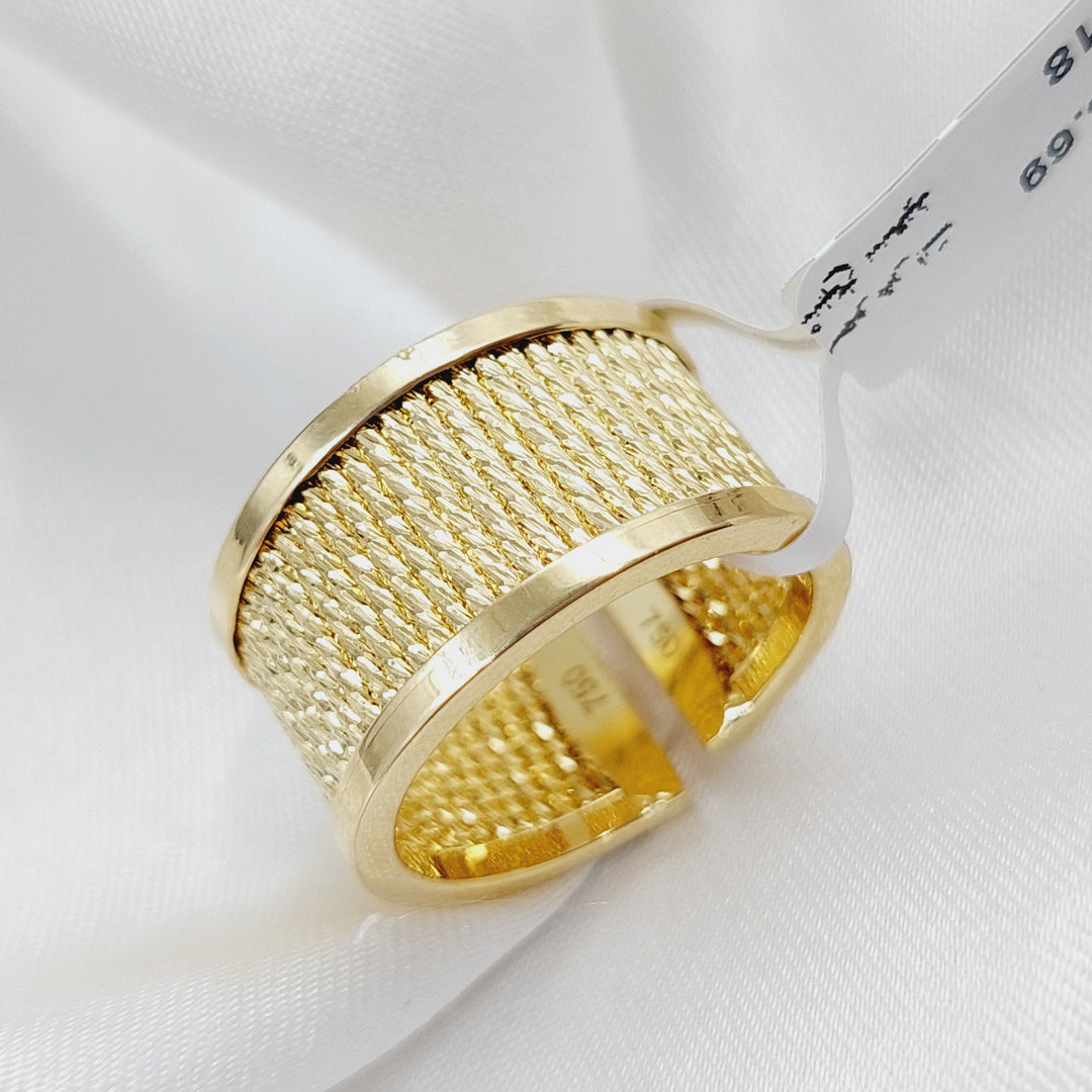 18K Gold Sugar cane Ring by Saeed Jewelry - Image 3