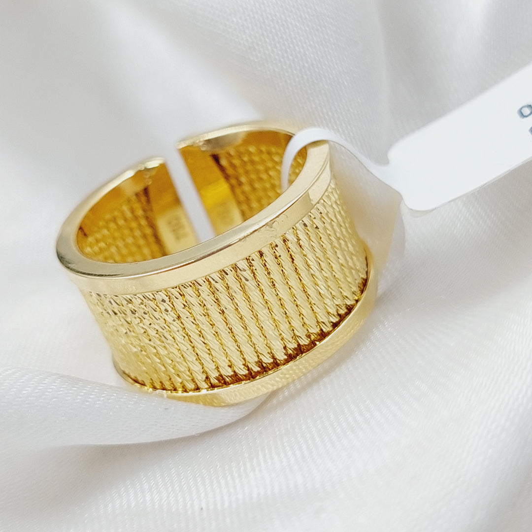 18K Gold Sugar cane Ring by Saeed Jewelry - Image 4