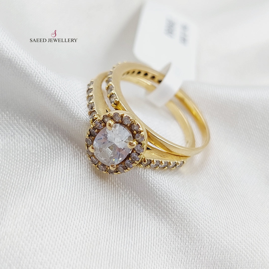 18K Gold Twins Engagement Ring by Saeed Jewelry - Image 3