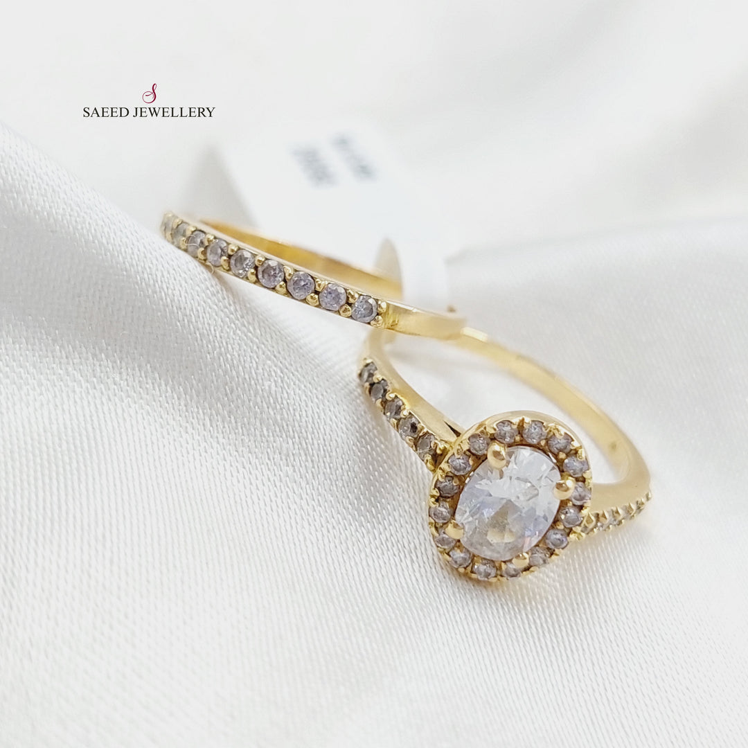 18K Gold Twins Engagement Ring by Saeed Jewelry - Image 4