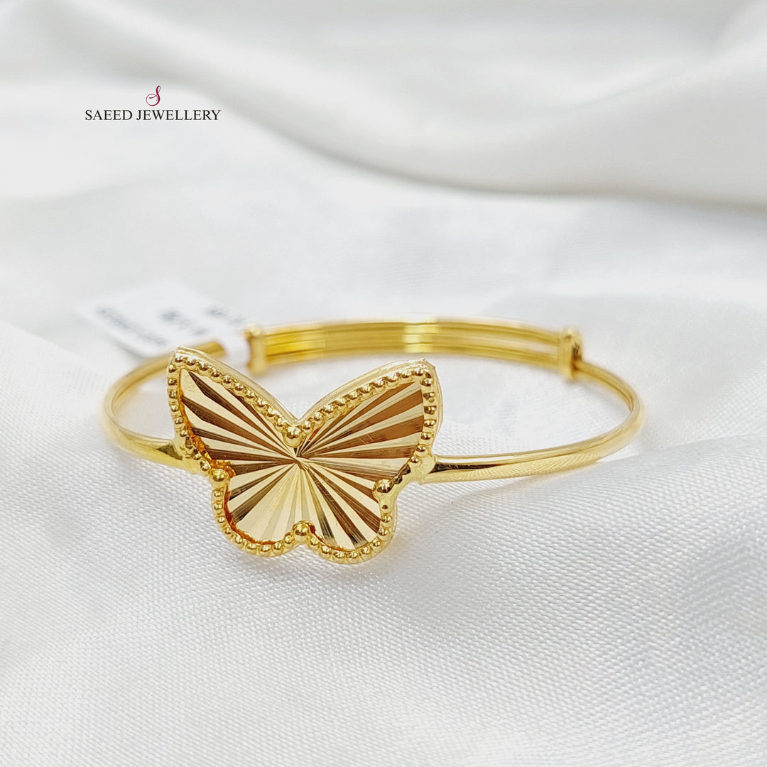 18K اسوارة اطفال فراشة-مجوهرات الشيخ سعيد-Saeed Jewelry 