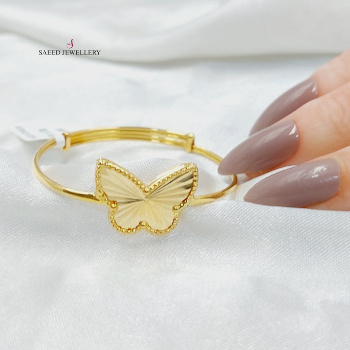 18K اسوارة اطفال فراشة-مجوهرات الشيخ سعيد-Saeed Jewelry 