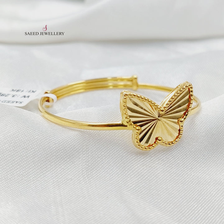 18K اسوارة اطفال فراشة-مجوهرات الشيخ سعيد-Saeed Jewelry 