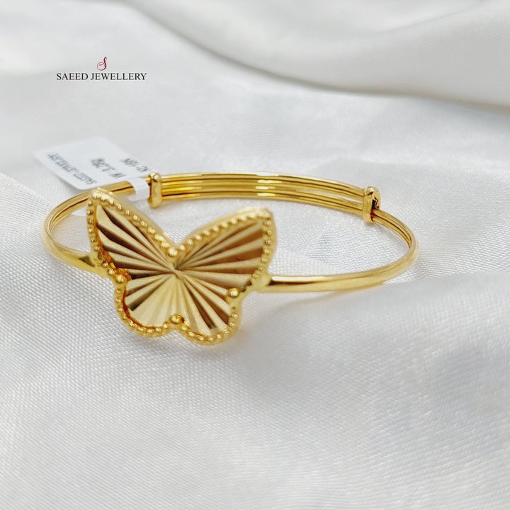 18K اسوارة اطفال فراشة-مجوهرات الشيخ سعيد-Saeed Jewelry 