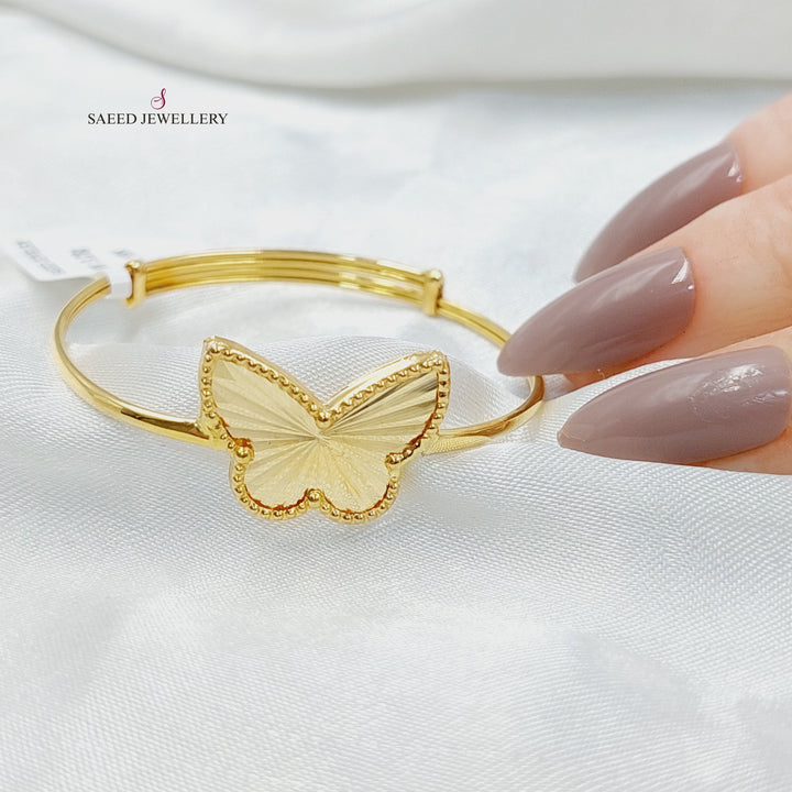18K اسوارة اطفال فراشة-مجوهرات الشيخ سعيد-Saeed Jewelry 