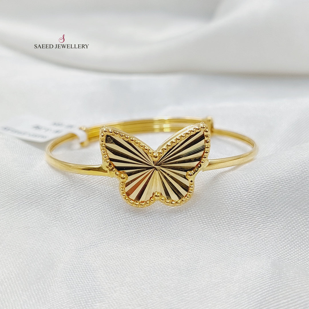 18K اسوارة اطفال فراشة-مجوهرات الشيخ سعيد-Saeed Jewelry 