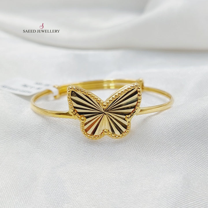 18K اسوارة اطفال فراشة-مجوهرات الشيخ سعيد-Saeed Jewelry 