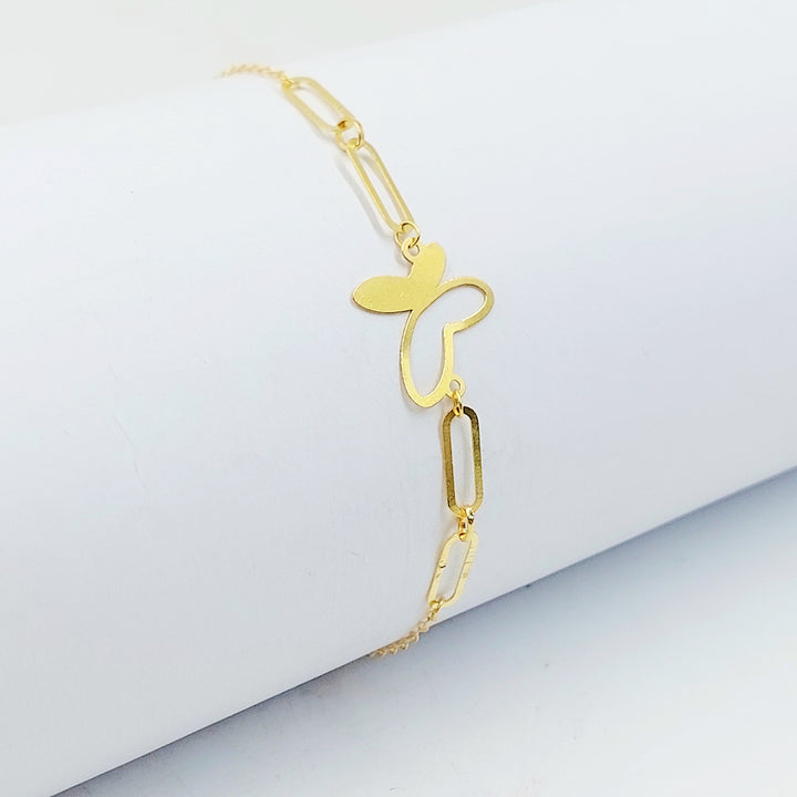 18K اسوارة فراشة-مجوهرات الشيخ سعيد-Saeed Jewelry 