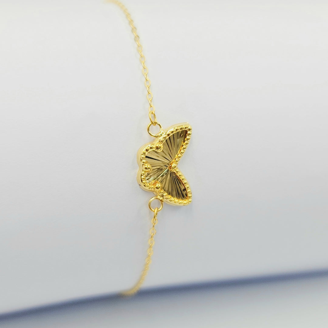 18K اسوارة فراشة-مجوهرات الشيخ سعيد-Saeed Jewelry 