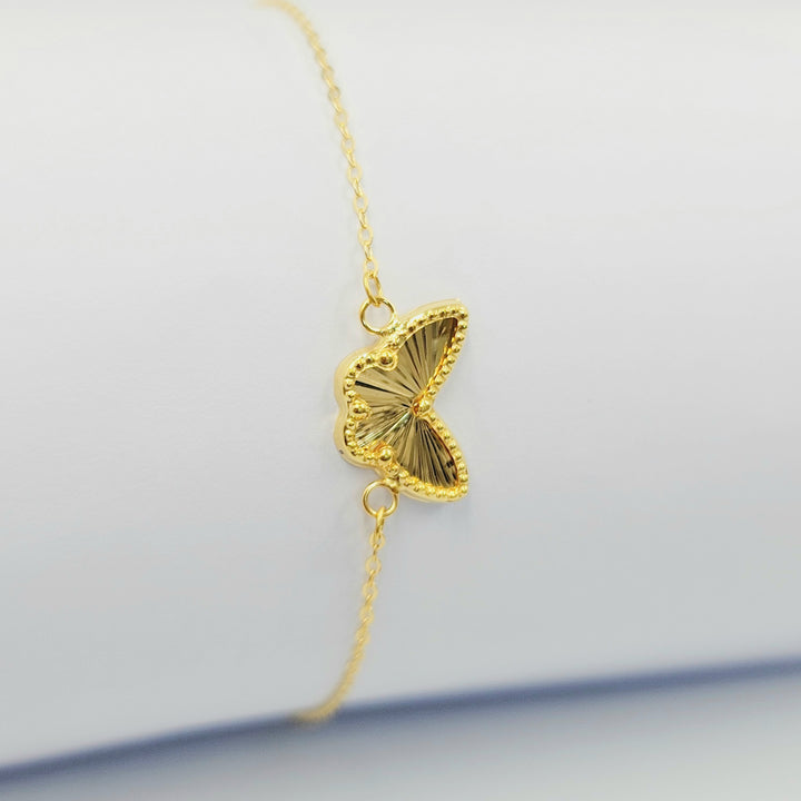 18K اسوارة فراشة-مجوهرات الشيخ سعيد-Saeed Jewelry 