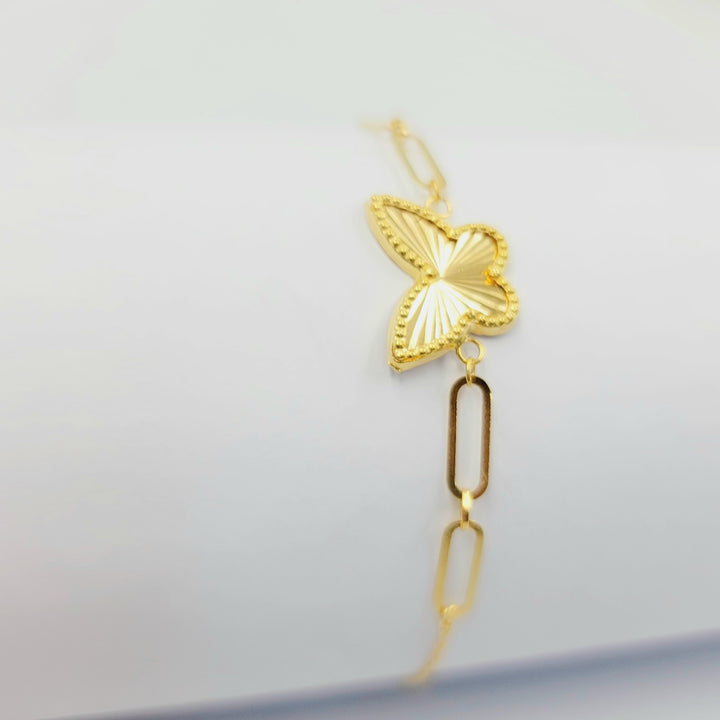 18K اسوارة فراشة-مجوهرات الشيخ سعيد-Saeed Jewelry 