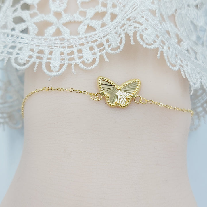 18K اسوارة فراشة-مجوهرات الشيخ سعيد-Saeed Jewelry 