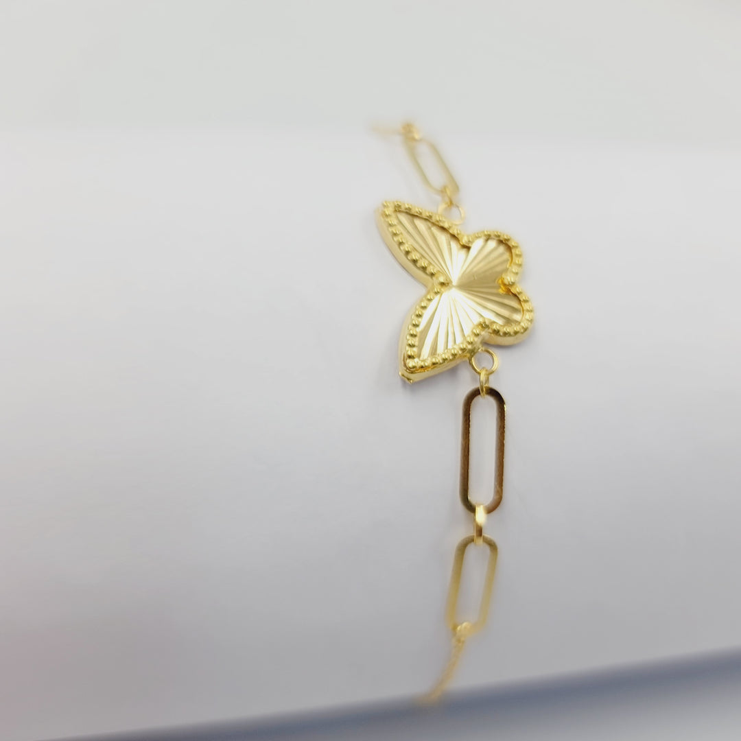 18K اسوارة فراشة-مجوهرات الشيخ سعيد-Saeed Jewelry 