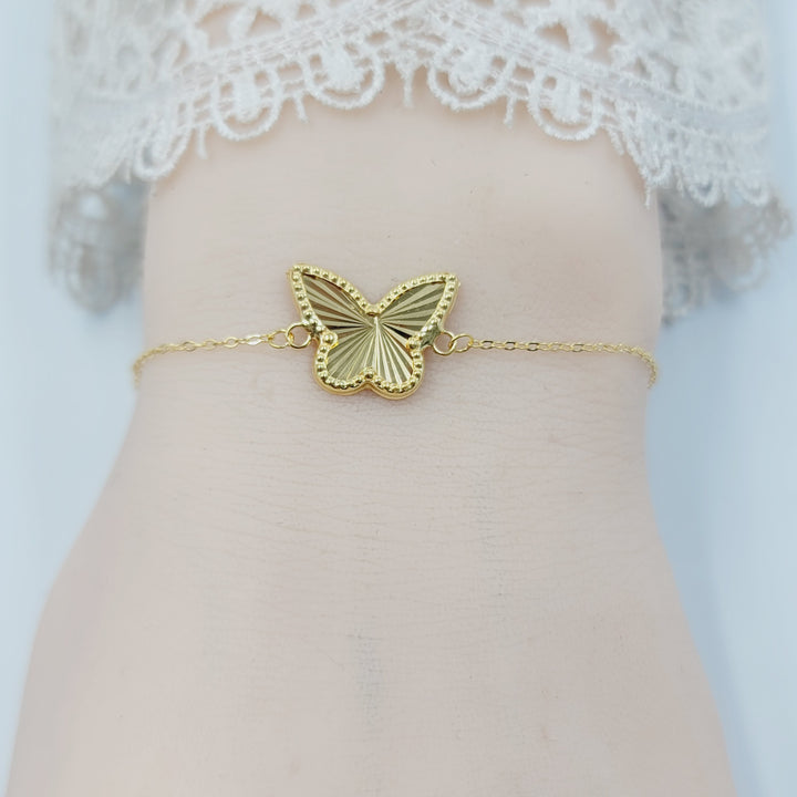 18K اسوارة فراشة-مجوهرات الشيخ سعيد-Saeed Jewelry 