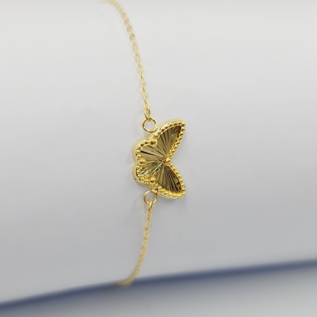 18K اسوارة فراشة-مجوهرات الشيخ سعيد-Saeed Jewelry 