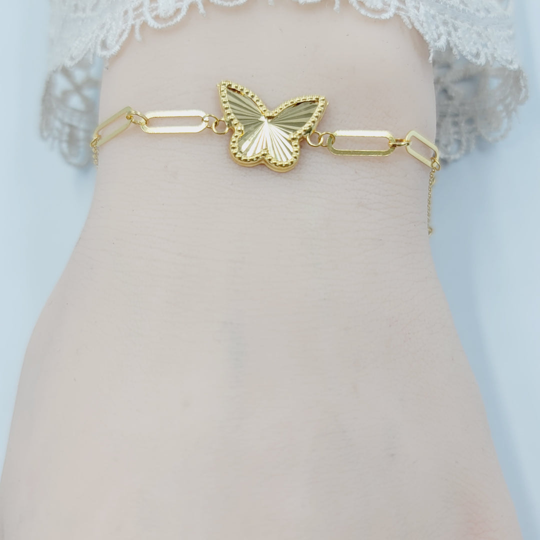 18K اسوارة فراشة-مجوهرات الشيخ سعيد-Saeed Jewelry 