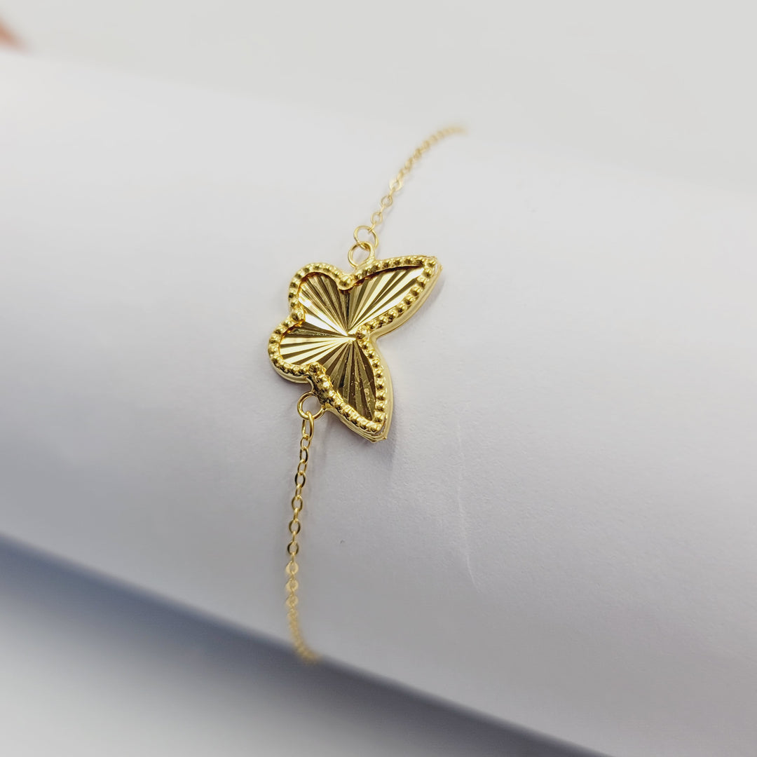 18K اسوارة فراشة-مجوهرات الشيخ سعيد-Saeed Jewelry 