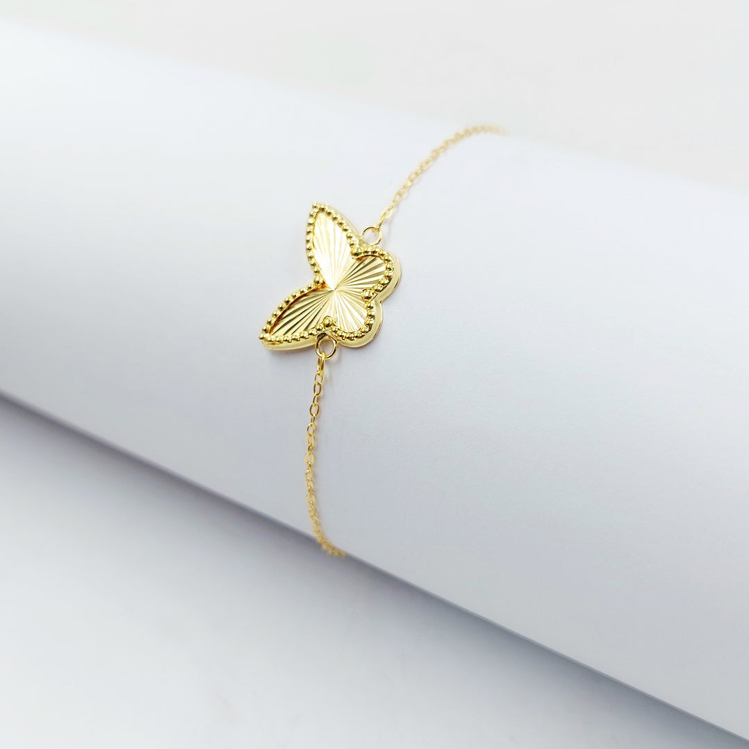 18K اسوارة فراشة-مجوهرات الشيخ سعيد-Saeed Jewelry 