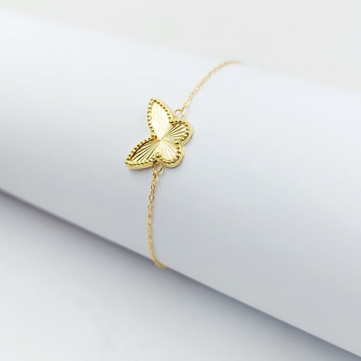 18K اسوارة فراشة-مجوهرات الشيخ سعيد-Saeed Jewelry 