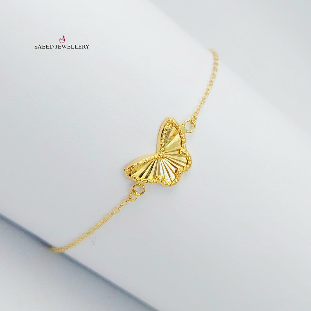 18K اسوارة فراشة-مجوهرات الشيخ سعيد-Saeed Jewelry 