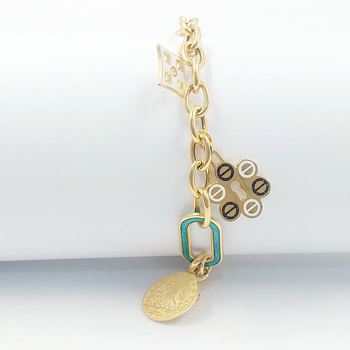 18K اسوارة دنانديش مينا-مجوهرات الشيخ سعيد-Saeed Jewelry 