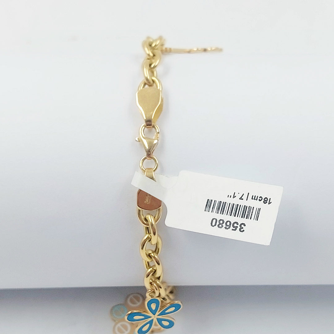 18K اسوارة دنانديش مينا-مجوهرات الشيخ سعيد-Saeed Jewelry 