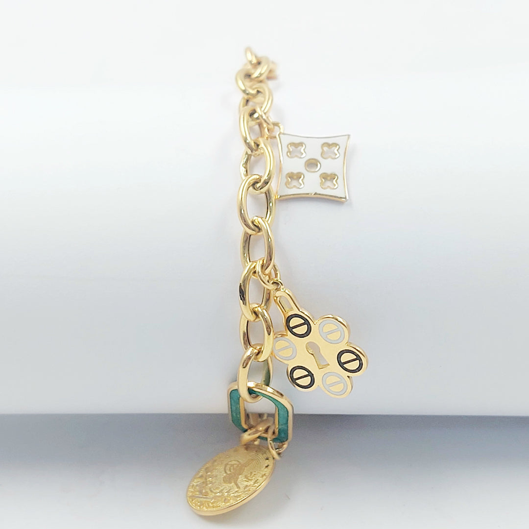 18K اسوارة دنانديش مينا-مجوهرات الشيخ سعيد-Saeed Jewelry 