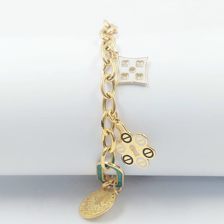 18K اسوارة دنانديش مينا-مجوهرات الشيخ سعيد-Saeed Jewelry 