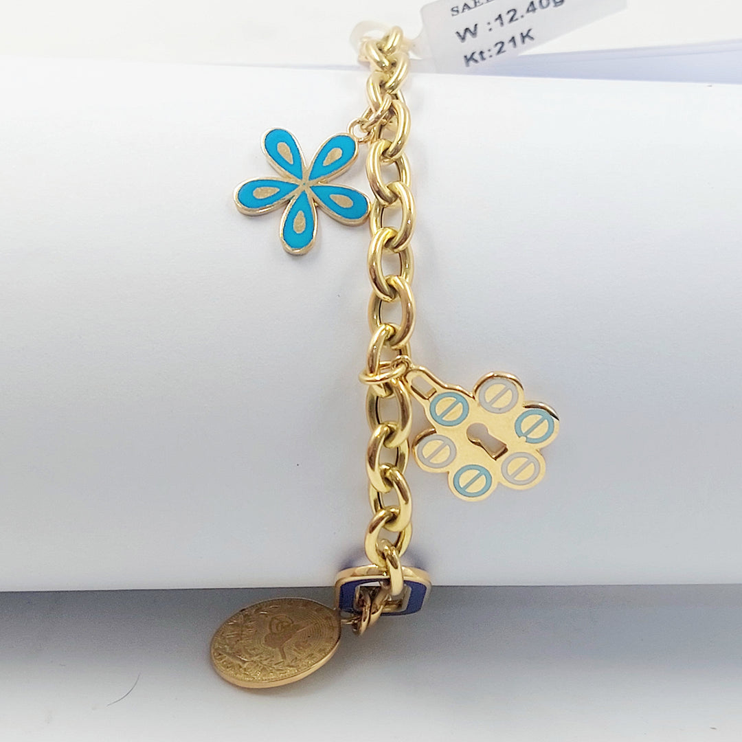 18K اسوارة دنانديش مينا-مجوهرات الشيخ سعيد-Saeed Jewelry 