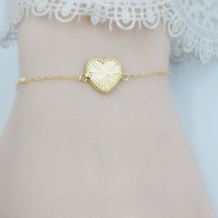 18K اسوارة قلب-مجوهرات الشيخ سعيد-Saeed Jewelry 