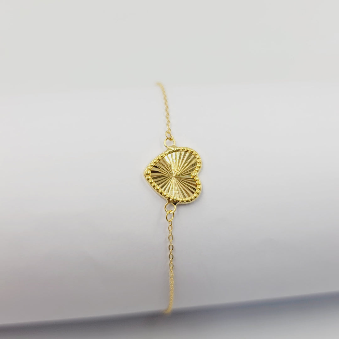 18K اسوارة قلب-مجوهرات الشيخ سعيد-Saeed Jewelry 