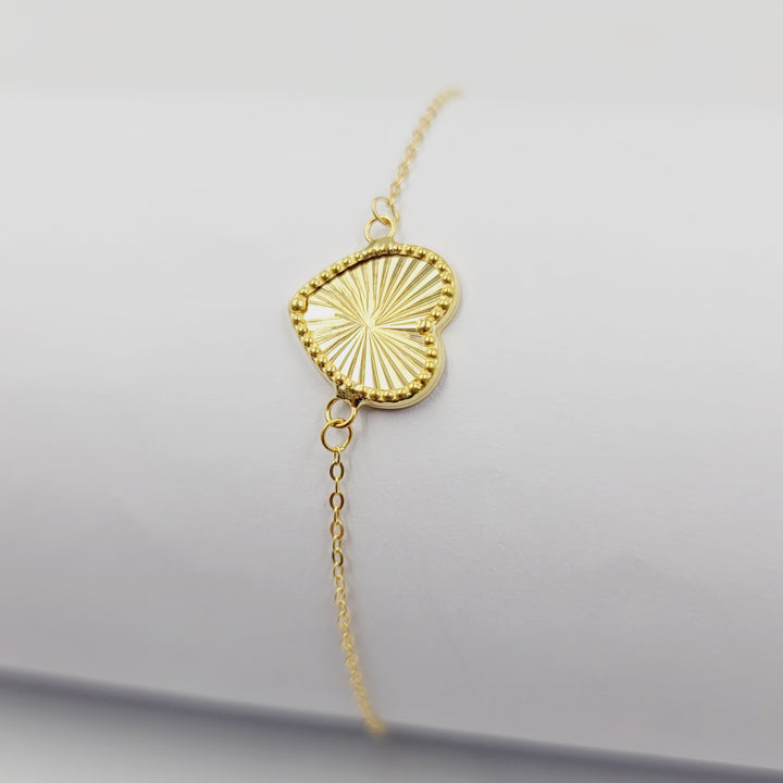18K اسوارة قلب-مجوهرات الشيخ سعيد-Saeed Jewelry 