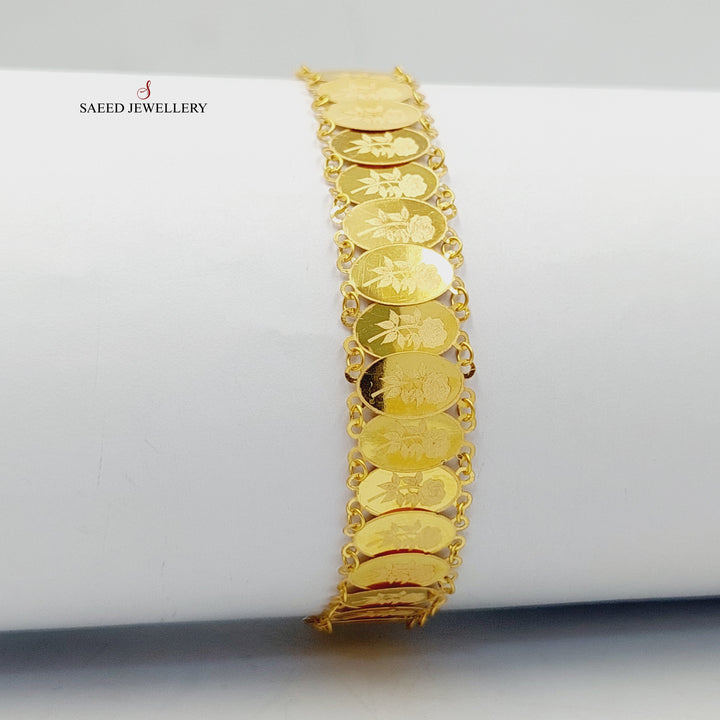 18K اسوارة اونصه قشرة-مجوهرات الشيخ سعيد-Saeed Jewelry 