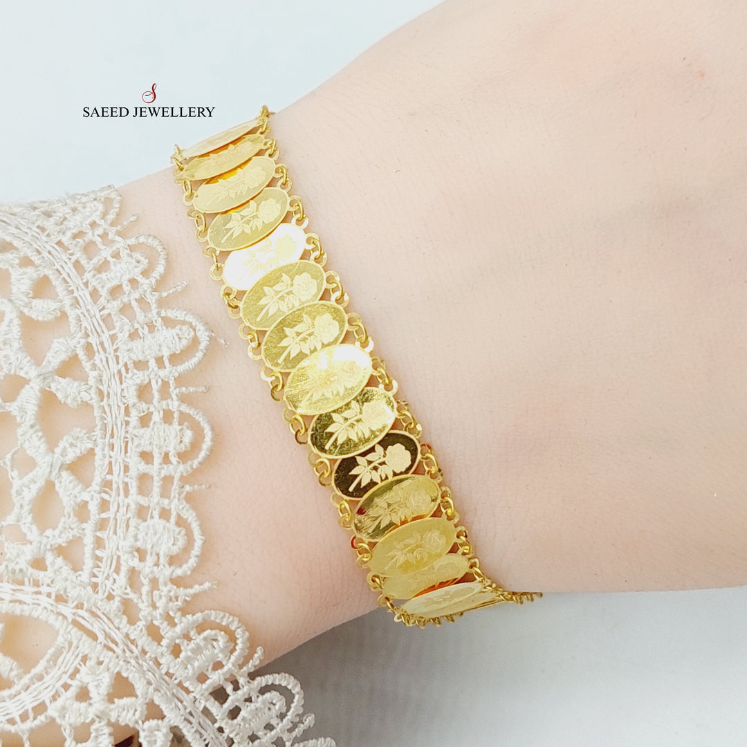 18K اسوارة اونصه قشرة-مجوهرات الشيخ سعيد-Saeed Jewelry 