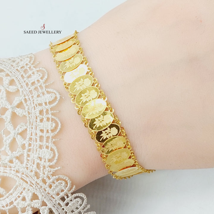 18K اسوارة اونصه قشرة-مجوهرات الشيخ سعيد-Saeed Jewelry 