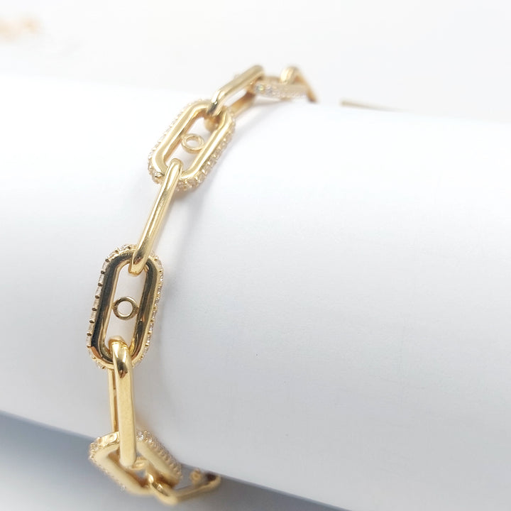 18K اسوارة قفل مرصع-مجوهرات الشيخ سعيد-Saeed Jewelry 