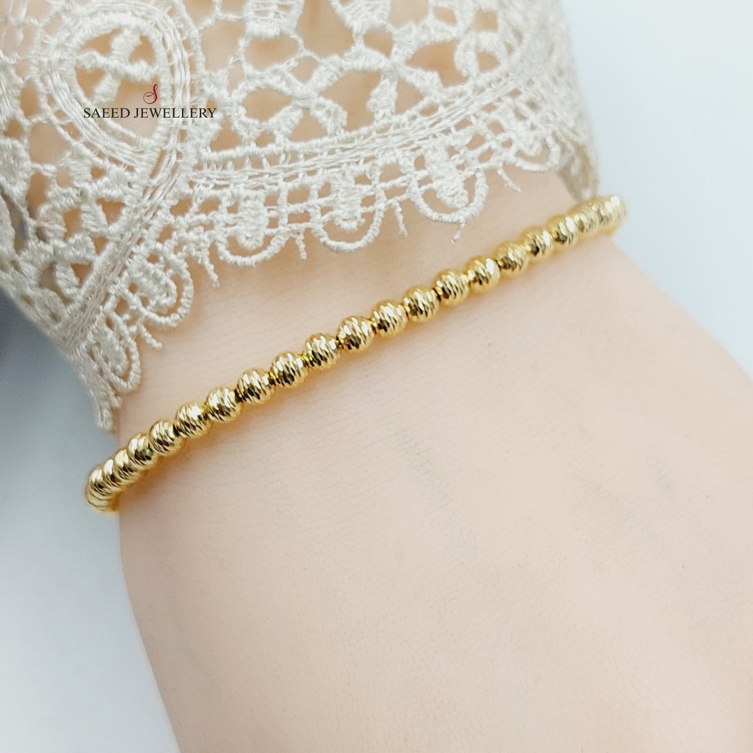 18K اسوارة طابات مرصع-مجوهرات الشيخ سعيد-Saeed Jewelry 